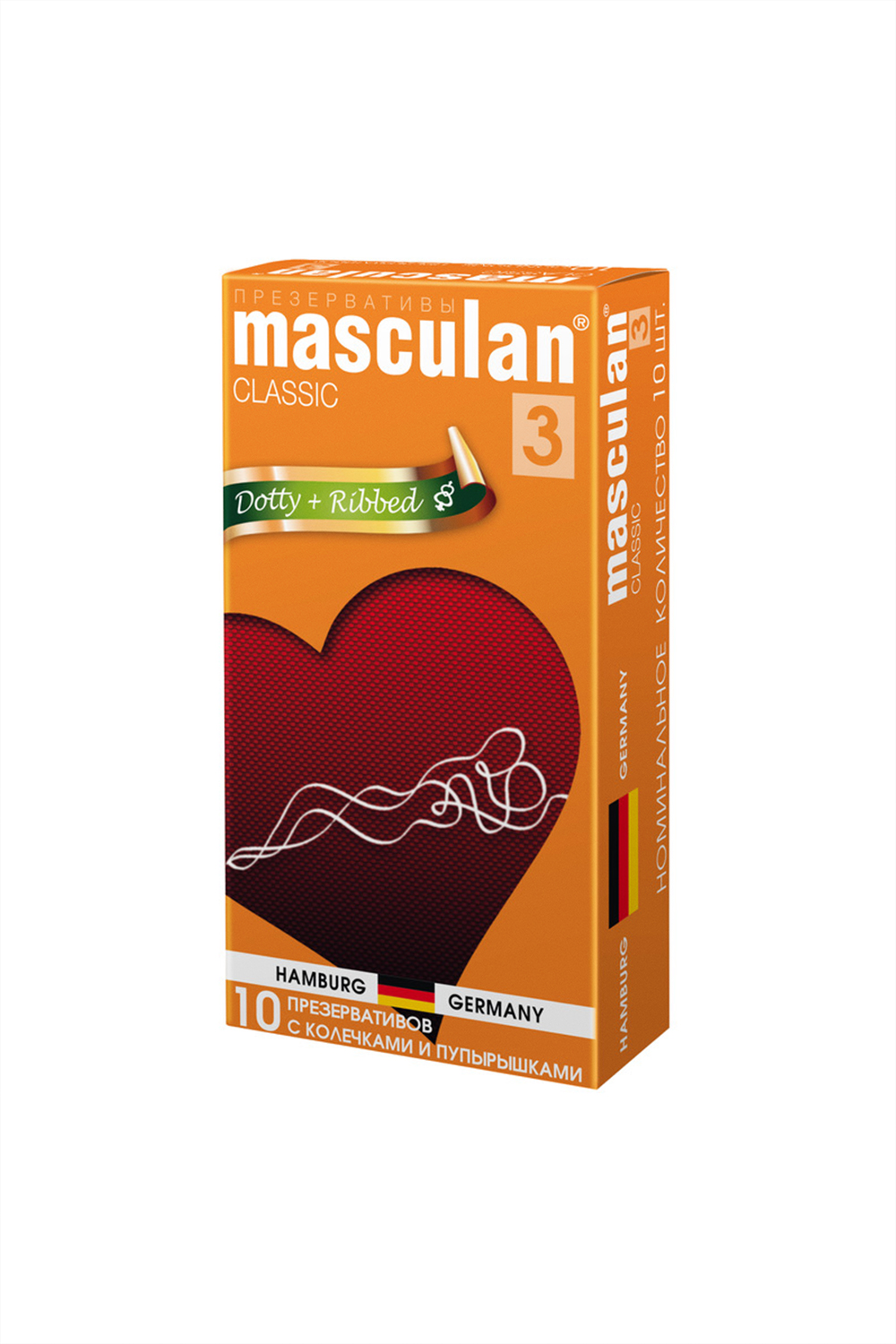 Презервативы Masculan Classic 3 Doty кольца розовые 19 см 10 шт