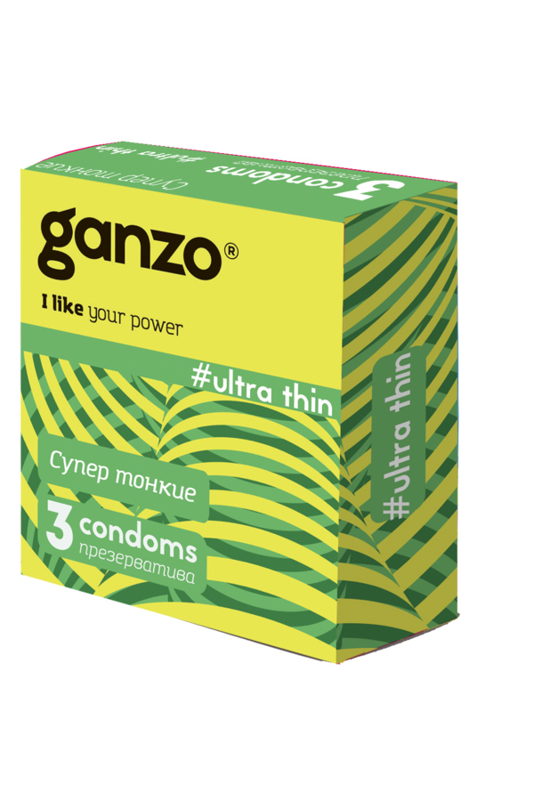 Ультратонкие презервативы Ganzo Ultra Thin 18 см 3 шт