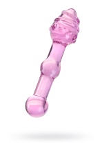 Стеклянный двусторонний фаллоимитатор Sexus Glass розовый 17 см