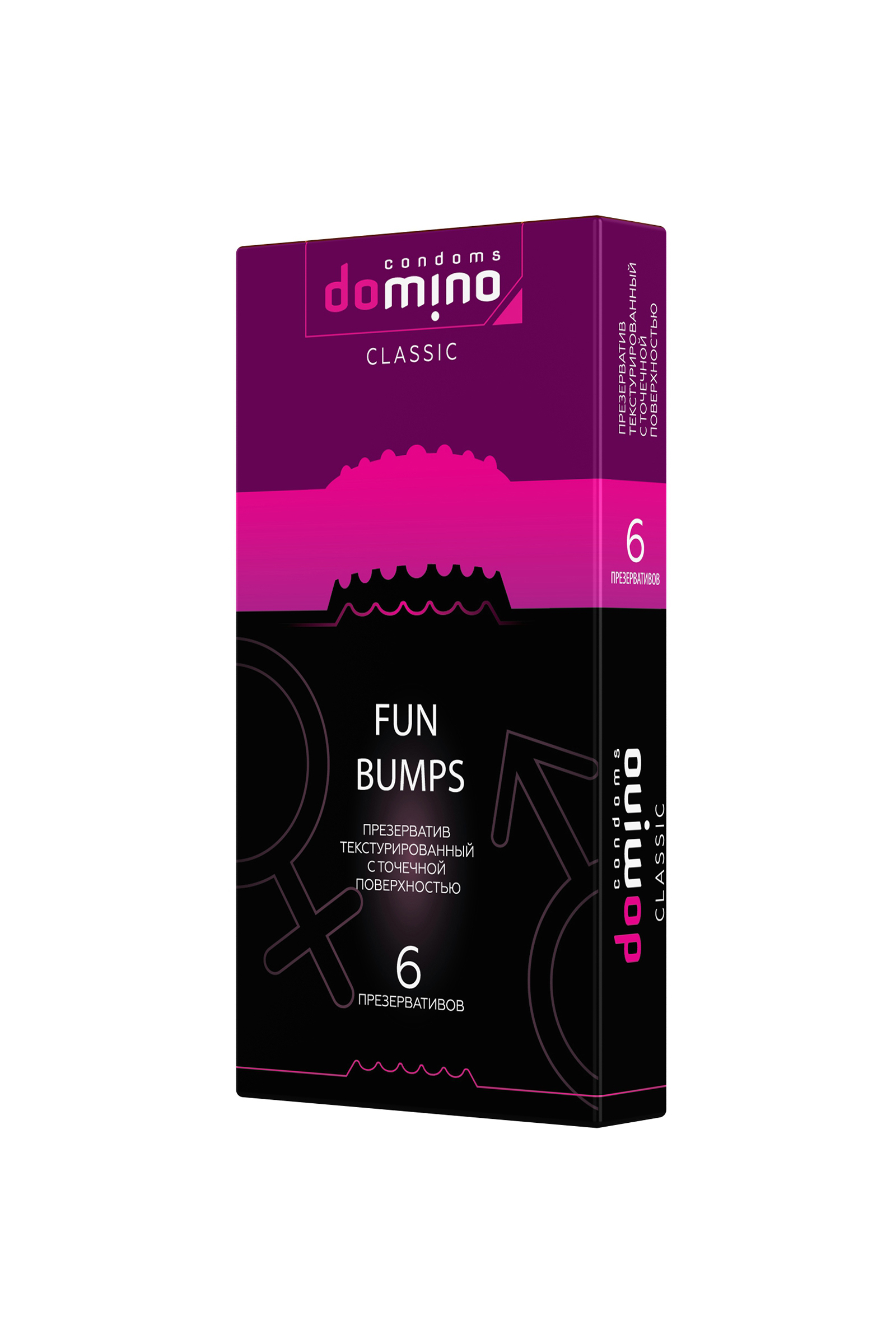 Презервативы Domino Classic Fun Bumps 18 см 6 шт