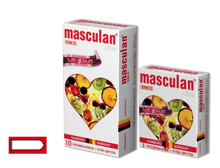 Ароматизированные презервативы Masculan Tutti-Frutti Ultra 1 19 см 10 шт