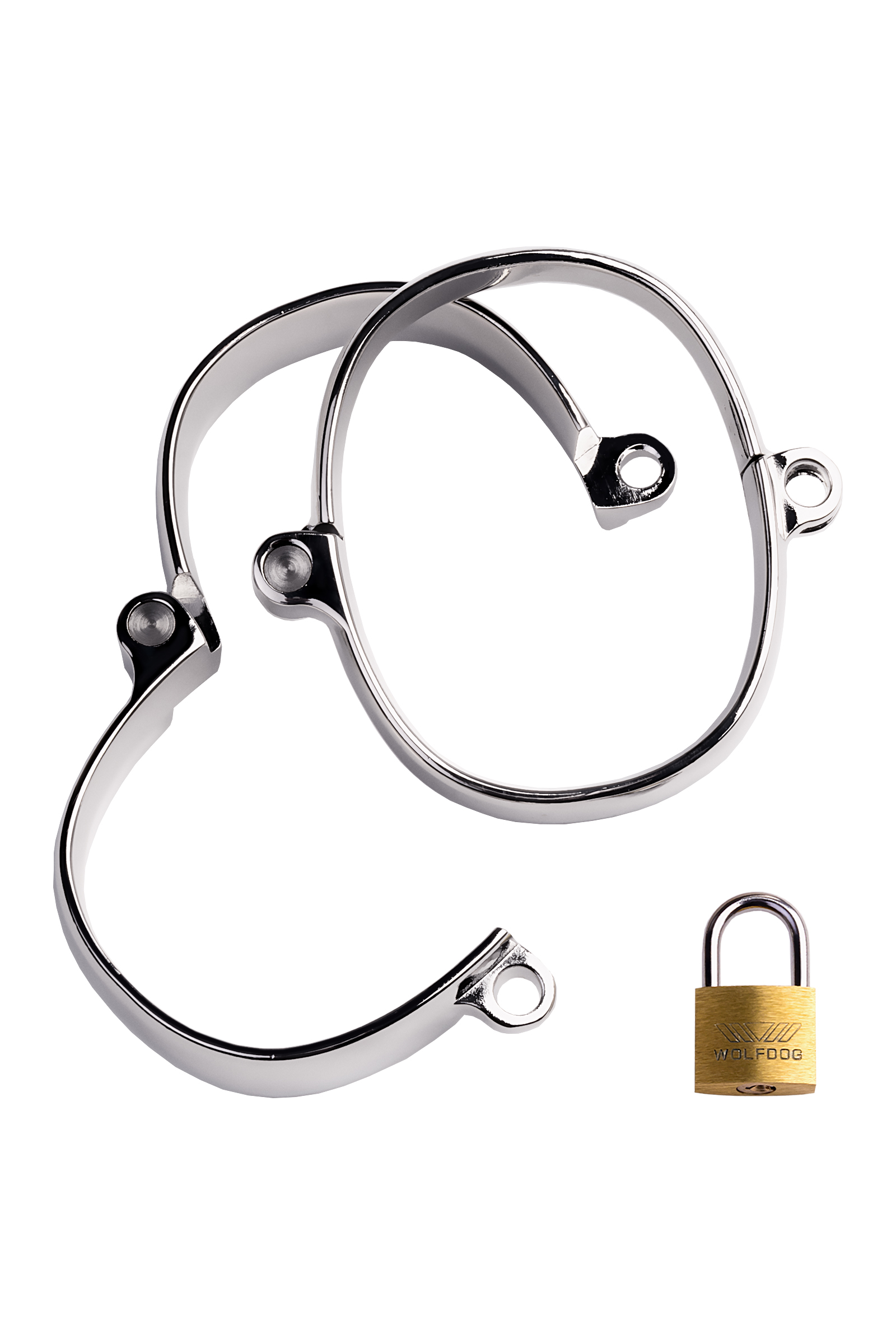 Металлические наручники Toyfa Metal серебристые 6,5x8 см
