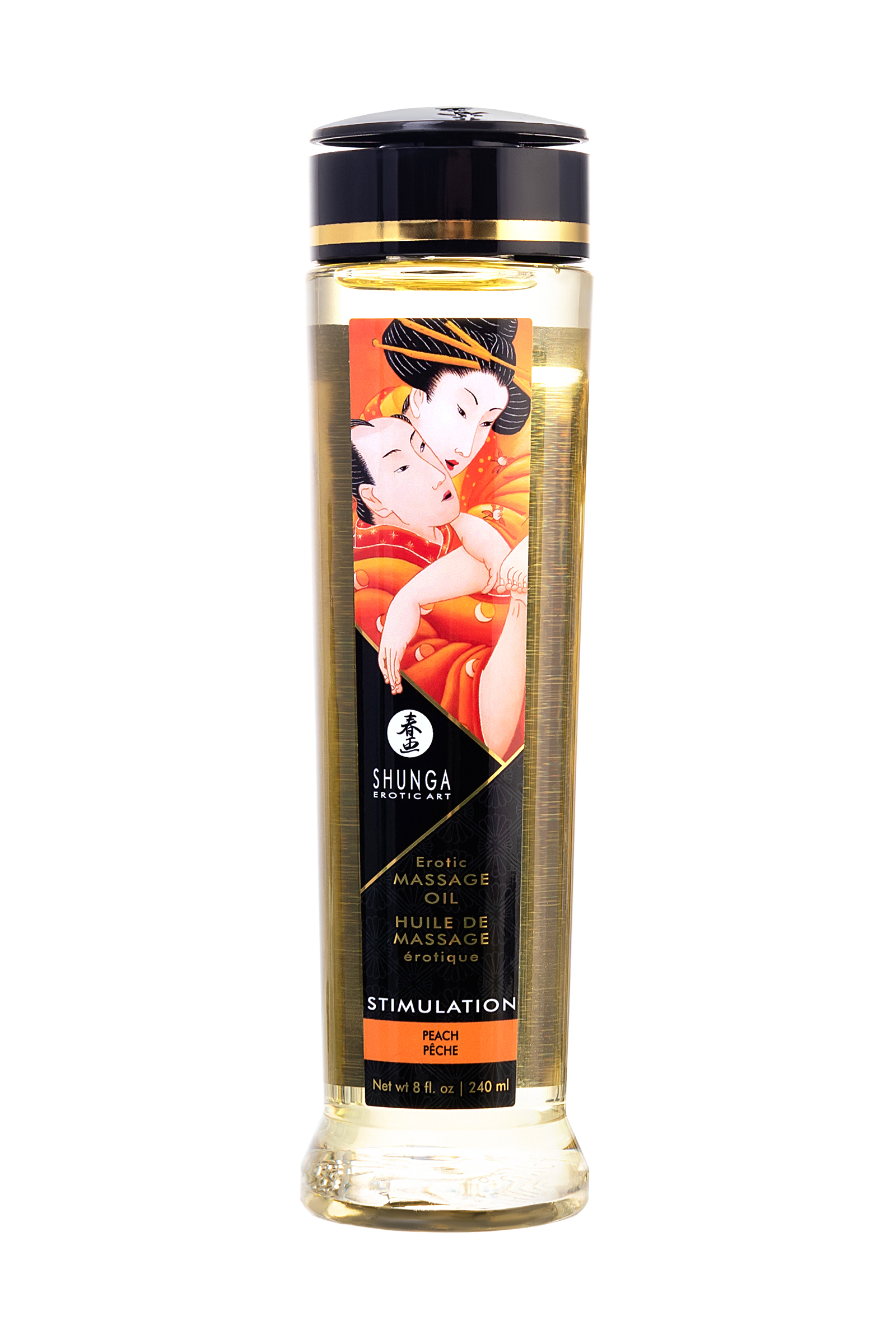 Натуральное масло для массажа Shunga Stimulation персик 240 мл
