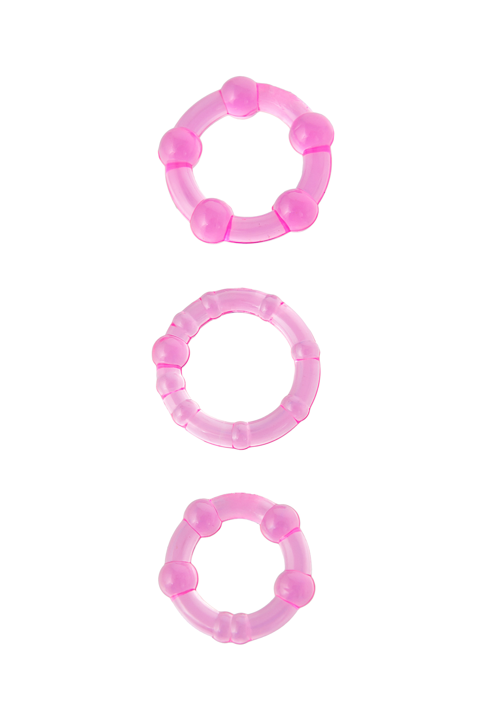 Набор эрекционных колец Toyfa розовые 3 шт