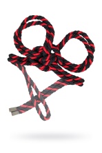 Наручники-оковы Pecado BDSM Узел-альфа из хлопковой веревки черно-красные 3,3 м