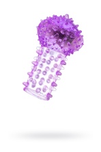 Вибронасадка на палец Toyfa 818036-4 фиолетовая 6,5 см