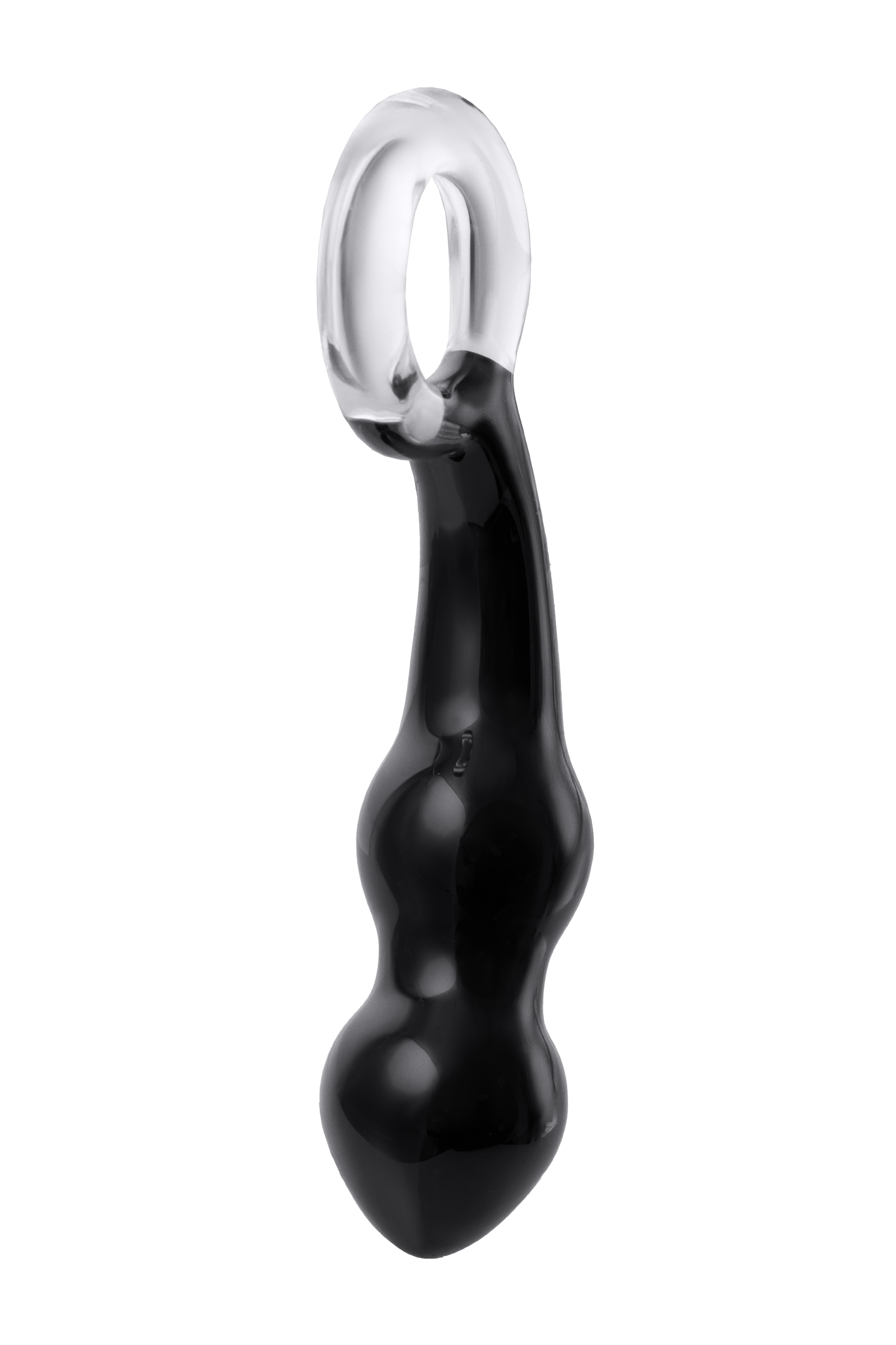 Стеклянный стимулятор простаты Sexus Glass черный 17 см
