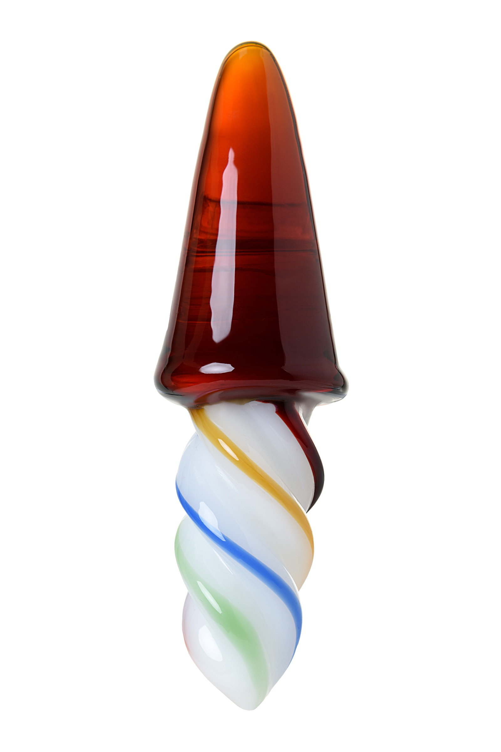 Стекляный двусторонний фаллоимитатор Sexus Glass коричневый 16 см
