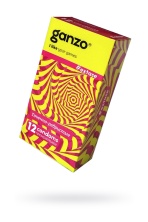 Ребристые анатомичные презервативы Ganzo Extase 18 см 12 шт