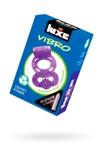 Комплект виброкольцо Luxe Vibro Секрет Кощея и презерватив фиолетовый 18 см