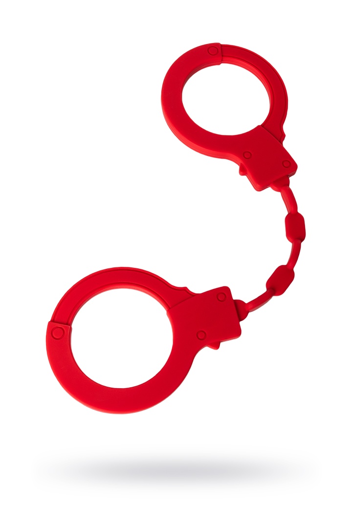 Силиконовые наручники Штучки-дрючки красные 33 см