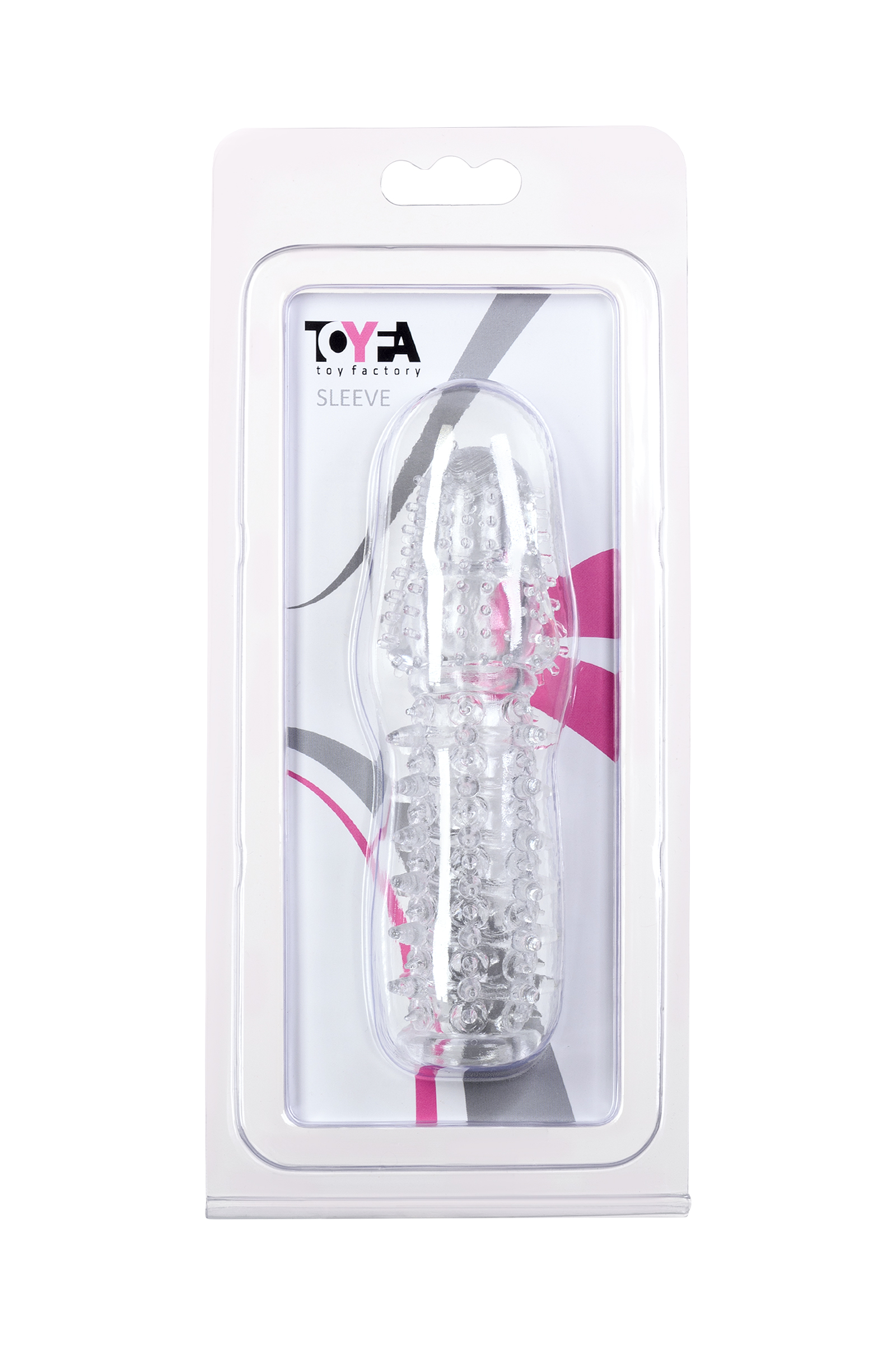 Насадка на пенис с ворсинками Toyfa прозрачная 13,5 см