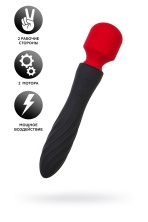 Силиконовый вибромассажер Black&Red by Toyfa черный 21 см