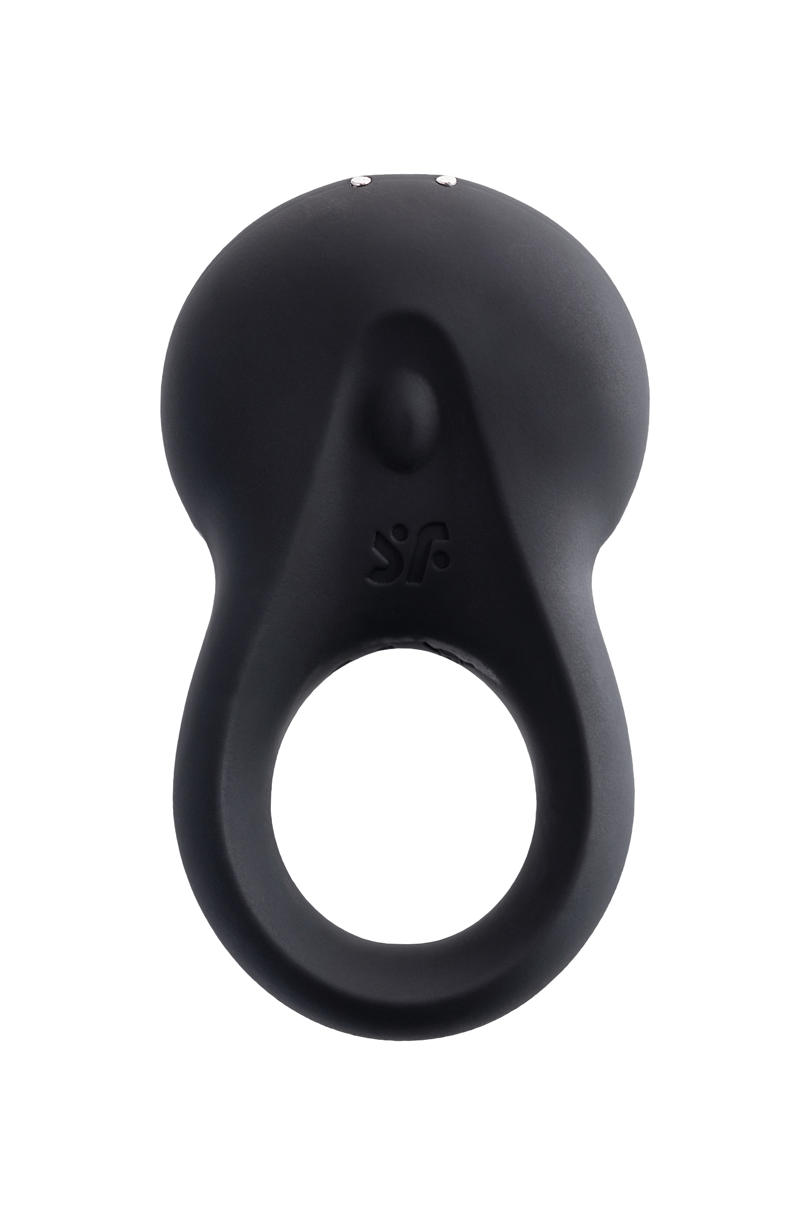 Силиконовое эрекционное кольцо на пенис Satisfyer Signet черный 8 см.