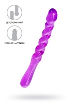 Двусторонний фаллоимитатор A-Toys by Toyfa Tanza TPE фиолетовый 27,5 см