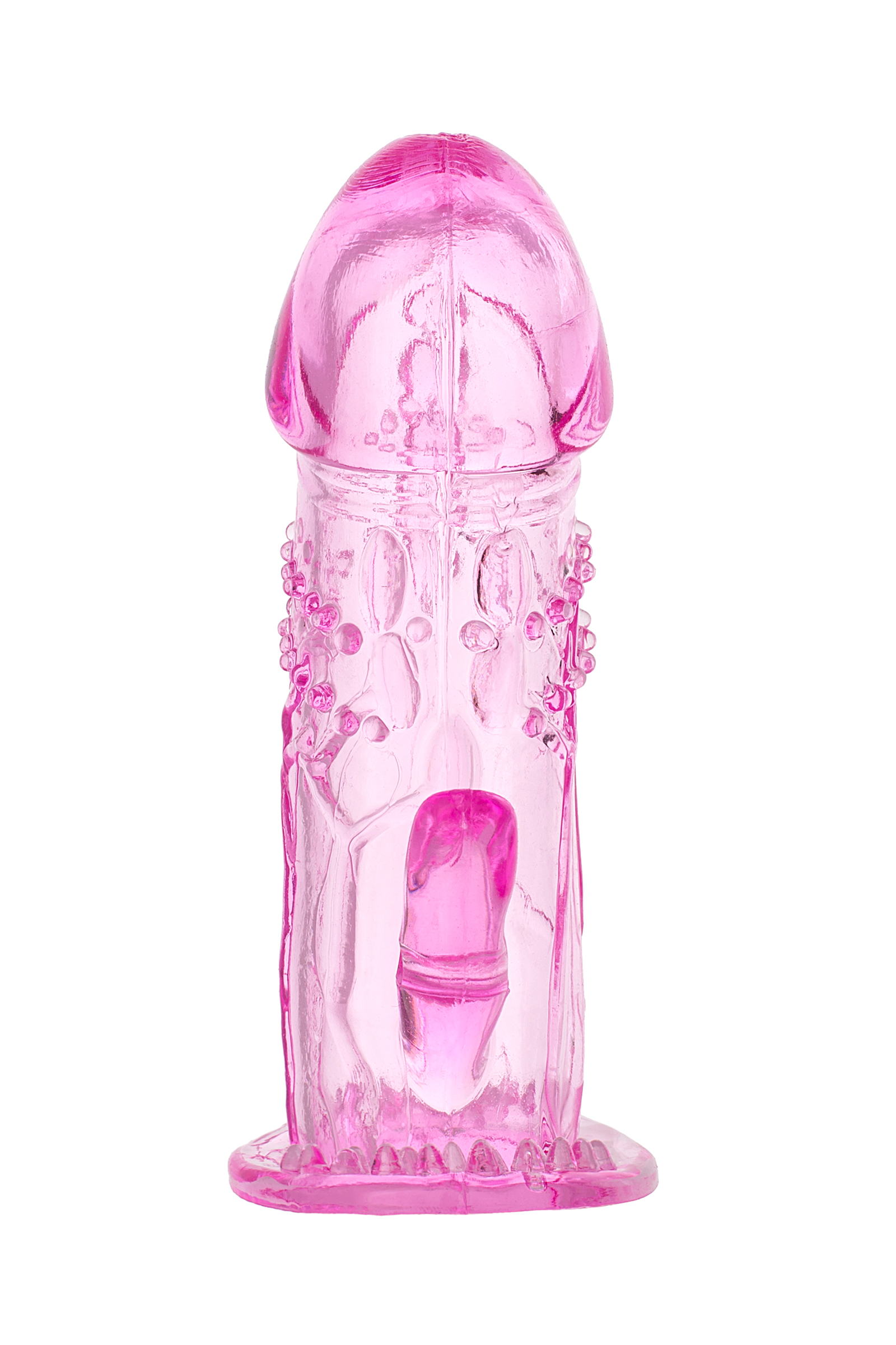 Насадка на пенис Toyfa розовая 13 см