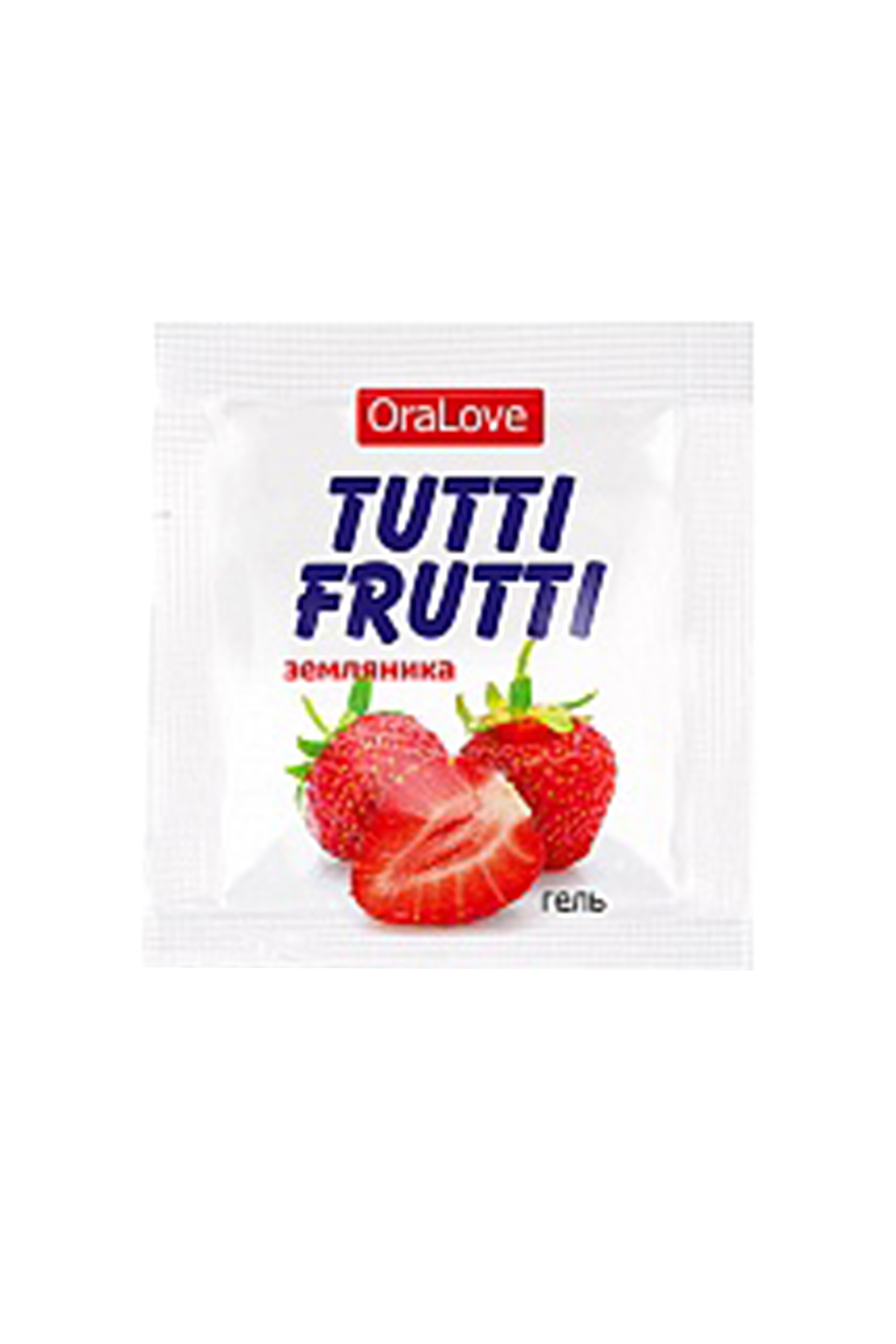 Съедобная гель-смазка Tutti-Frutti для орального секса со вкусом земляники 4 гр