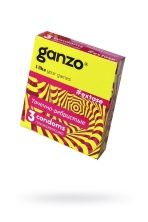 Ребристые анатомичные презервативы Ganzo Extase 18 см 3 шт