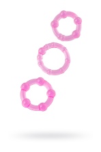 Набор эрекционных колец Toyfa розовые 3 шт