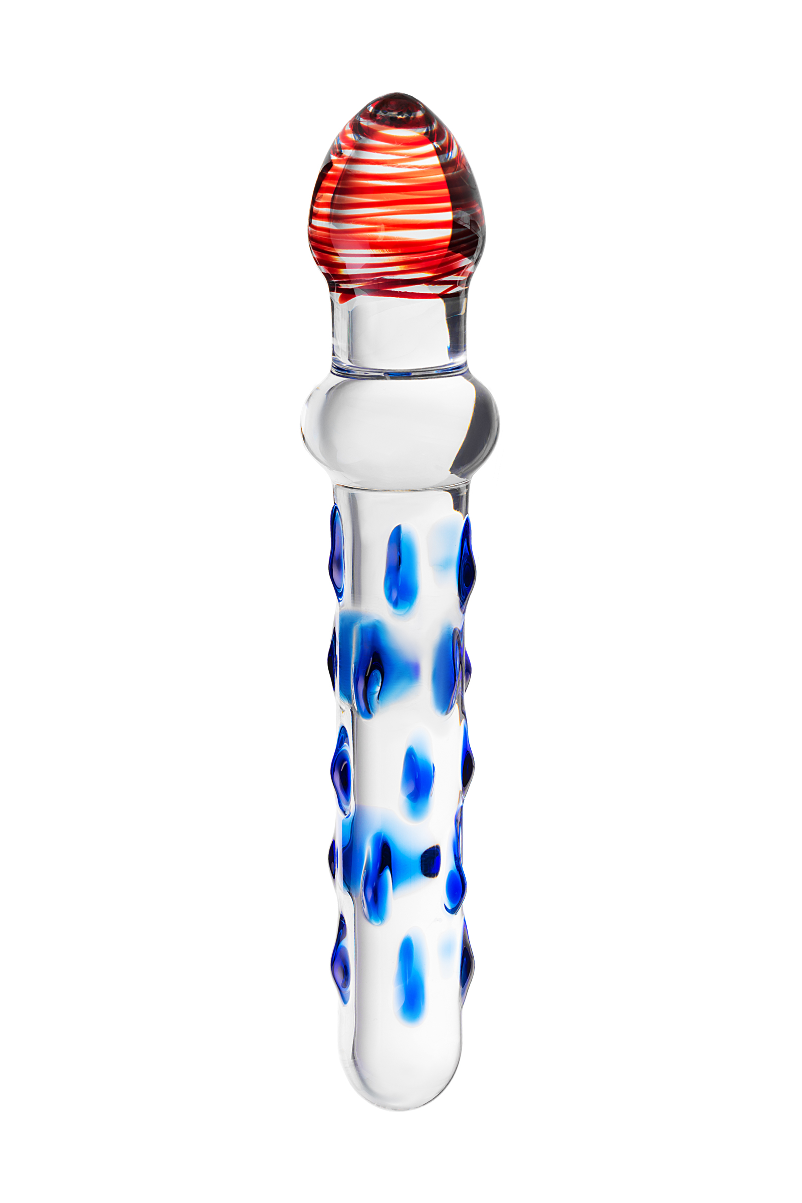 Стеклянный двусторонний фаллоимитатор Sexus Glass прозрачный 20 см