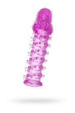 Насадка на пенис Toyfa с ворсинками фиолетовая 13,5 см