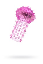 Вибронасадка на палец Toyfa 818036-3 розовая 6,5 см