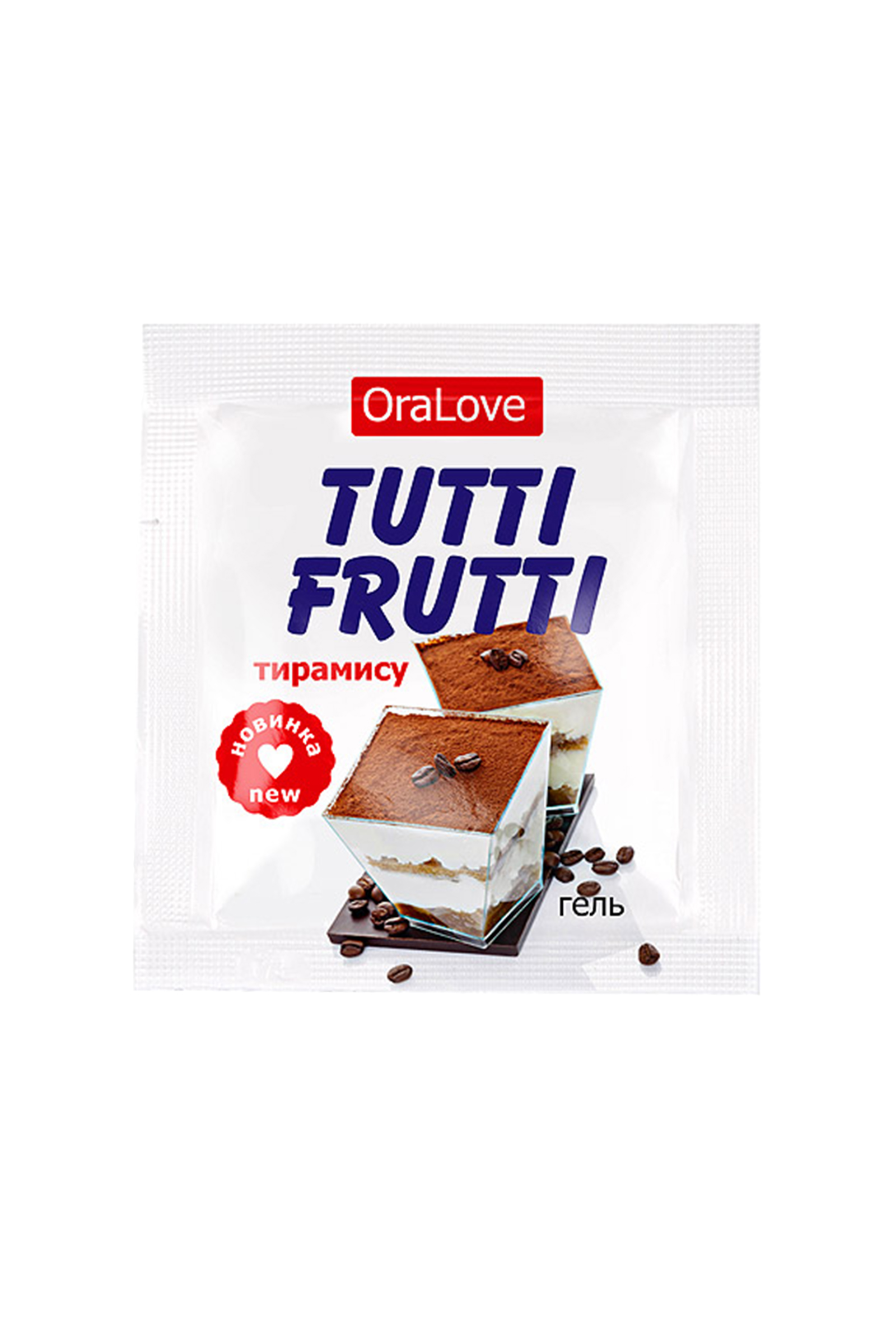 Съедобная гель-смазка Tutti-Frutti для орального секса со вкусом тирамису 4 гр