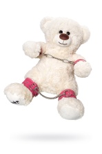 Бондажный кожаный набор Pecado BDSM Медведь белый розовый