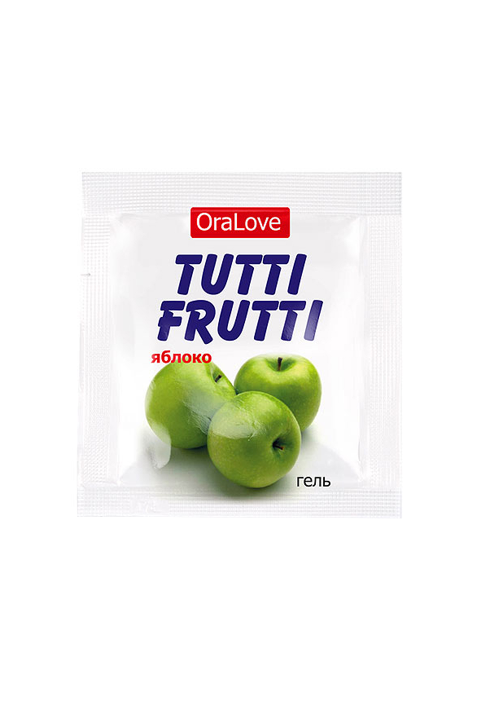 Съедобная гель-смазка Tutti-Frutti для орального секса со вкусом яблока 4 гр