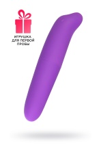 Нереалистичный вибратор Штучки-Дрючки фиолетовый 12 см