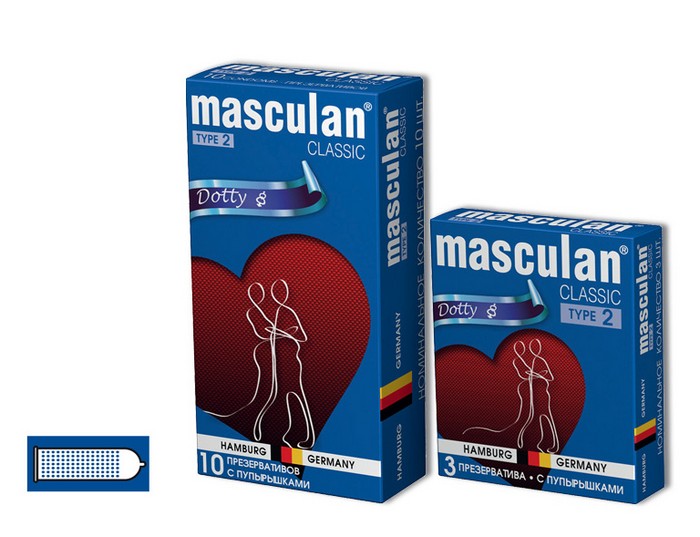 Презервативы Masculan Classic 2 Doty розовые 19 см 10 шт