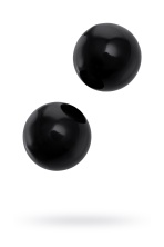Стеклянные вагинальные шарики Sexus Glass черные 3,2 см