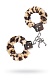 Меховые наручники Toyfa Theatre леопардовые 28 см