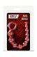 Анальная цепочка Black & Red by Toyfa ПВХ красная 31 см