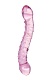 Стеклянный двусторонний фаллоимитатор Sexus Glass розовый 20.5 см