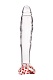 Стеклянный нереалистичный фаллоимитатор Sexus Glass прозрачный 17,5 см