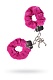 Меховые наручники Toyfa Theatre розовые 28 см