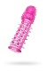 Насадка на пенис с ворсинками Toyfa розовая 13,5 см
