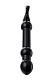 Стеклянный нереалистичный фаллоимитатор Sexus Glass, черный, 19 см